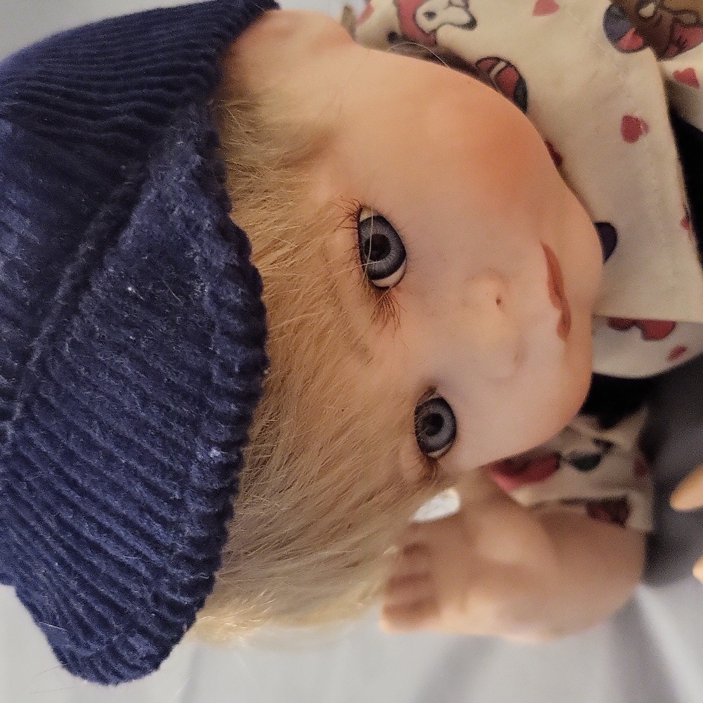 Gustave Wolff Porcelain Doll -Crawling Baby Boy Sammy 12” Signed & NumberedGusta - Picture 2 of 7